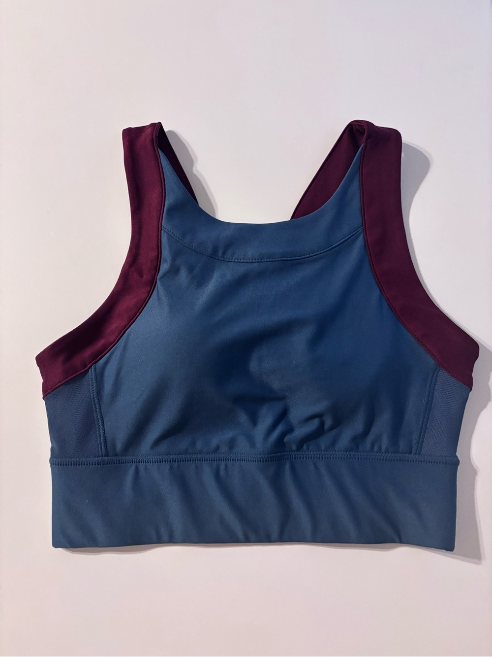 MONDETTA Women’s Blue and Burgundy Sports Bra